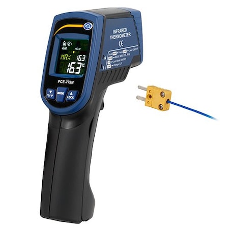 Pce Instruments Digital Infrared Thermometer, -76 to 1400 Degrees F PCE-779N